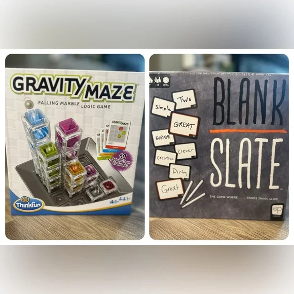 Thinkfun, Gravity Maze and OP Games, Blank Slate Game Set - Picture 1 of 7